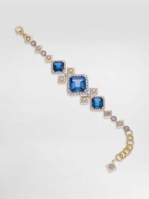 Dolce & Gabbana Eleganza Bracelet 18-carat white and yellow gold, topazes, and sapphires