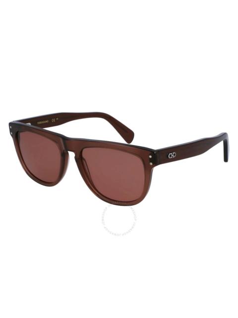 FERRAGAMO Salvatore Ferragamo Brown Browline Men's Sunglasses SF1111S 232 55