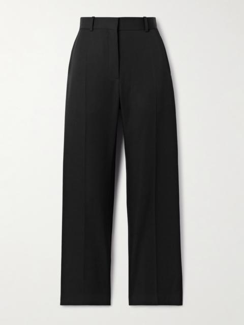 The Row Relian Pleated Wool-gabardine Straight-leg Pants