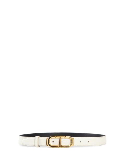 TOM FORD Shiny-Stamped-Croc-Whitney-Belt