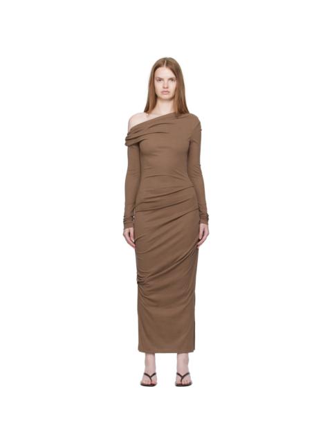 Paris Georgia Brown Elemental Manahou Midi Dress