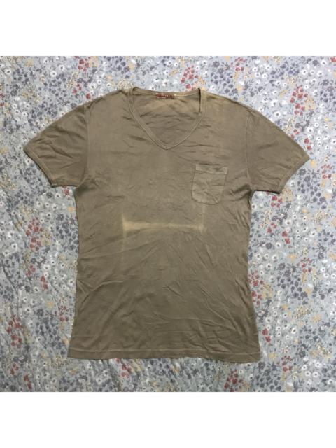 Vintage - SUNFADED VINTAGE PRADA SINGLE POCKET V NECK TEE