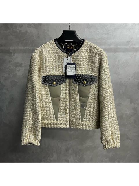 Louis Vuitton Louis Vuitton Yellow Color-block Jacket with Pockets, Zippers, Crew Neck, and Long Sleeves