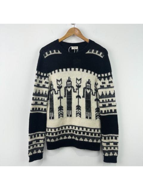 SAINT LAURENT SAINT LAURENT TOTEM INTARSIA WOOL MOHAIR ALPACA KNIT Sweater Jumper