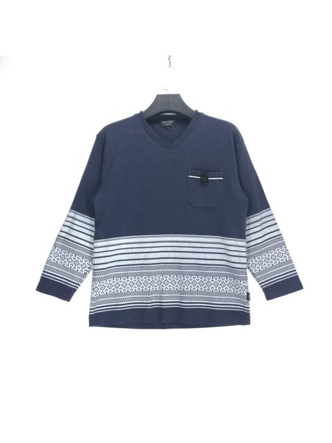 Yohji Yamamoto Sacsny Y'Saccs Single Pocket V Neck LS Shirt #2773-105