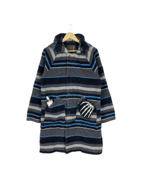 🔥HYSTERIC GLAMOUR HOODIE STRIPES LONG JACKET