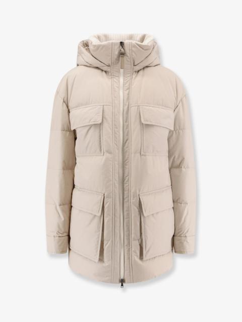 Brunello Cucinelli Brunello Cucinelli Nylon And Cotton Hooded Down Jacket