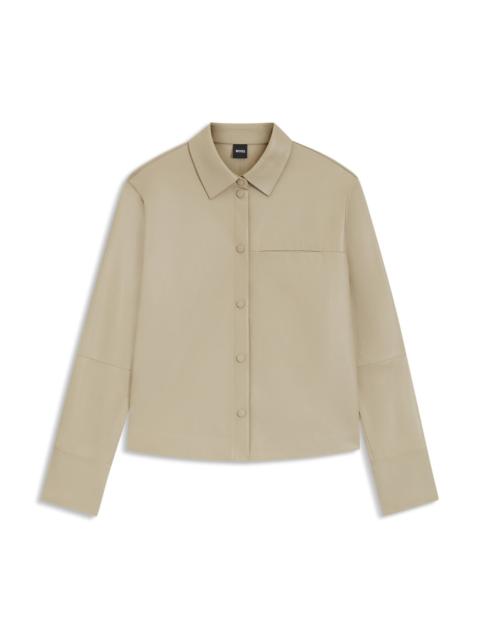 BOSS REGULAR-FIT BLOUSON JACKET IN NAPPA LEATHER