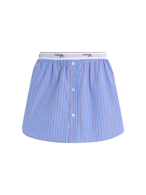 HommeGirls® Cotton Shirttail Mini Skirt blue
