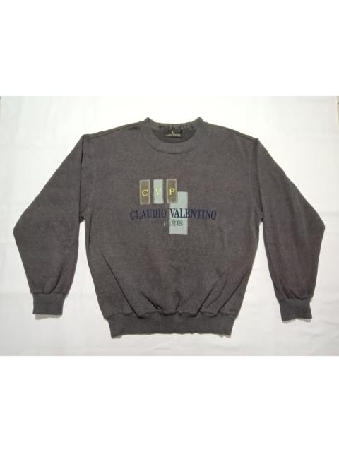 Other Designers Vintage - Claudio Valentino Paris Sweatshirt Spell Out Logo