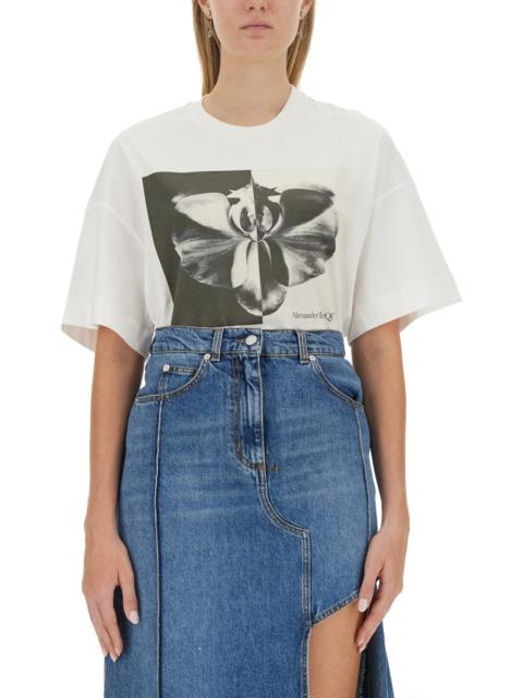 Alexander McQueen Alexander Mcqueen Women Photographic Orchid T-Shirt