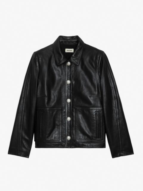 Zadig & Voltaire Litchi Leather Jacket