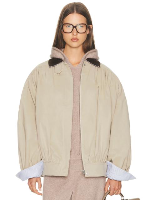 HELSA The Shirred Bomber Jacket With Corduroy Collar