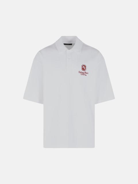AMIRI WHITE COTTON POLO SHIRT