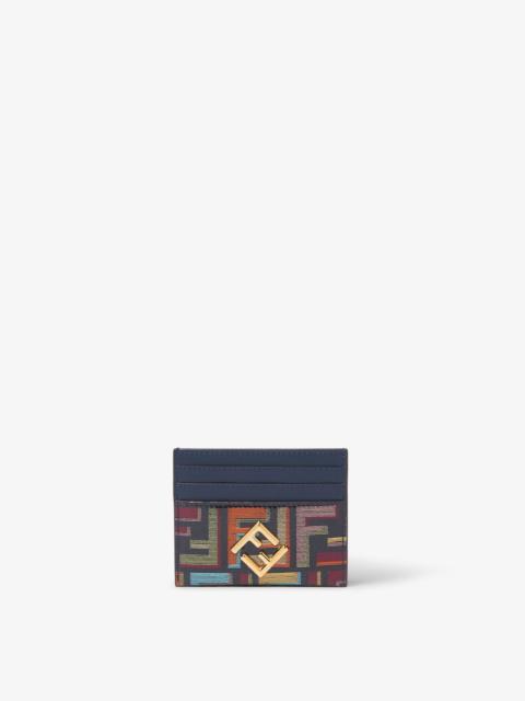 FENDI FF Diamonds Card Case Multicolor glazed FF fabric flat card case