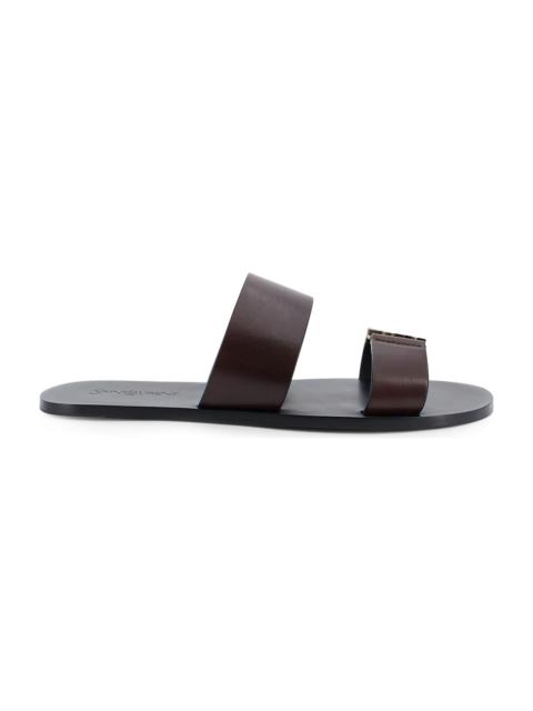 SAINT LAURENT Babylone Leather Sandals