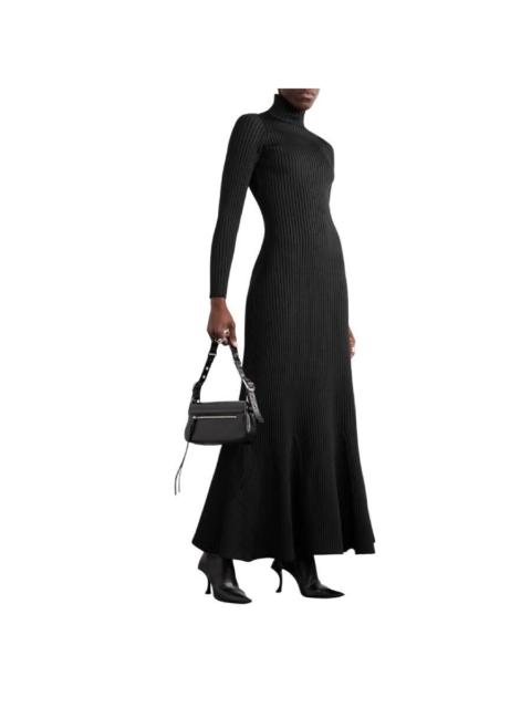 BALENCIAGA Balenciaga Ribbed Knit Long-Sleeved Maxi Dress