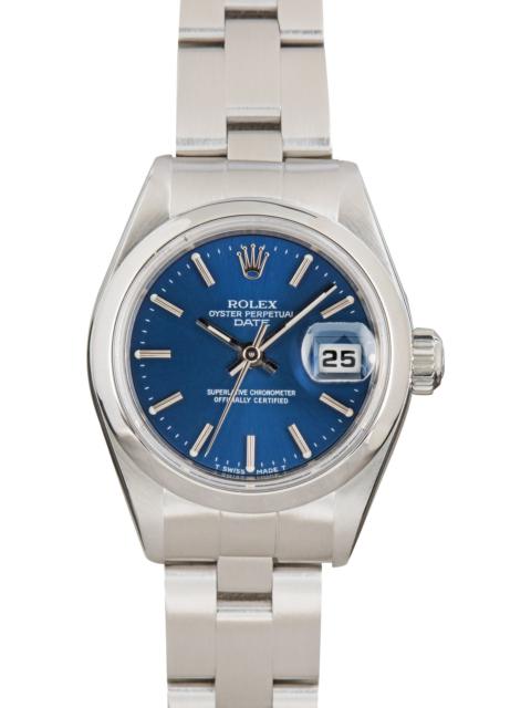 Ladies Rolex Date Ref 69160 Blue Dial