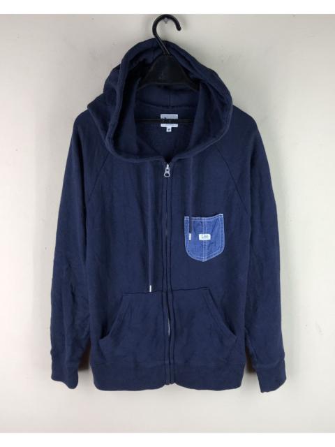 Other Designers LEE SANFORIZED SHRUNK DARK BLUE SWEATER HOODIE
