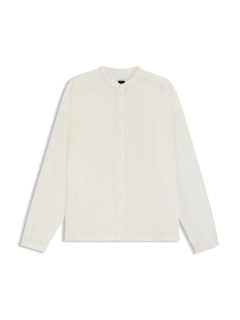 BOSS RELAXED-FIT BLOUSE IN COTTON VOILE
