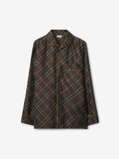 Burberry Check Silk Pyjama Shirt
