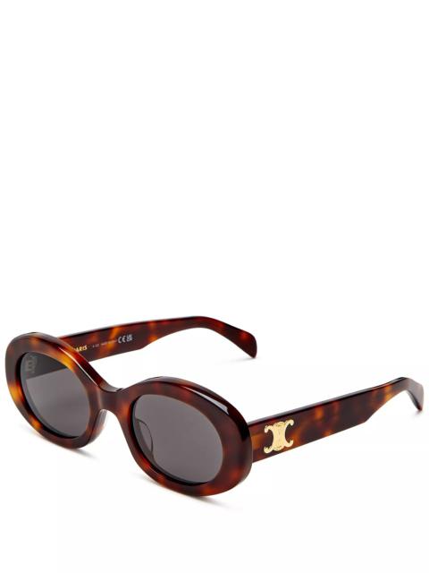 CELINE Triomphe Oval Sunglasses, 52mm