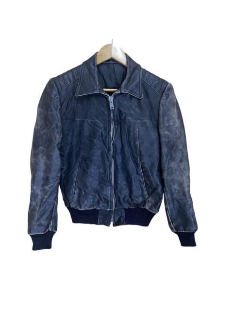 Other Designers Vintage 70s Leather Jacket Leather Motorcycle Jacket
