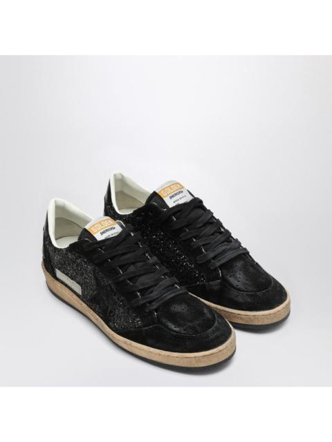 Golden Goose Ball Star Sneakers Black In Suede And Glitter Women
