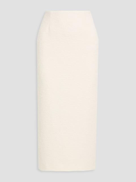 Oscar de la Renta Cotton-blend tweed midi skirt