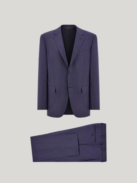 Canali DENIM BLUE REGULAR FIT STRETCH WOOL AND CASHMERE SUIT