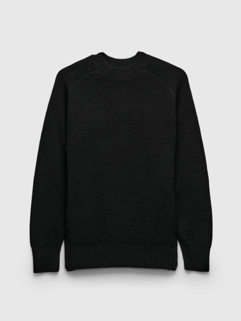 3sixteen Pima Cotton Crewneck Knit Sweater in Black