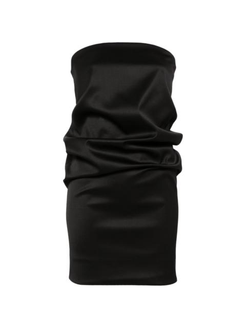SAINT LAURENT strapless wool-blend minidress