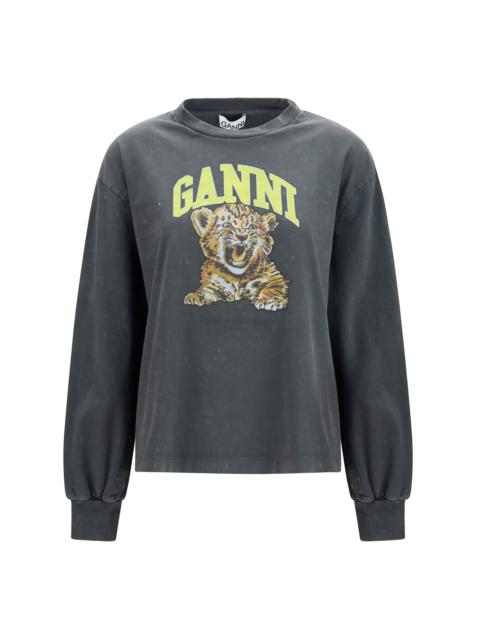 GANNI Ganni Women Future Jersey Longsleeve Tiger