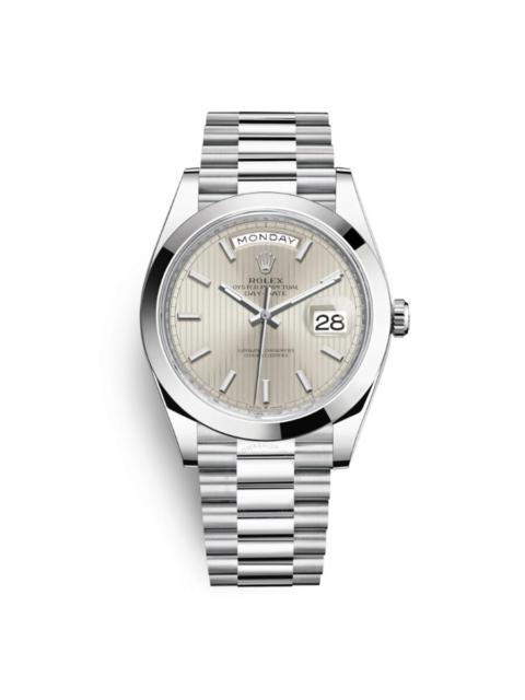 ROLEX Rolex Day Date 40 Silver Dial Automatic Men's Platinum President Watch 228206SSP