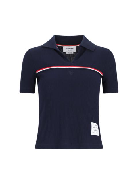 'THREE STRIPES' KNIT POLO SHIRT