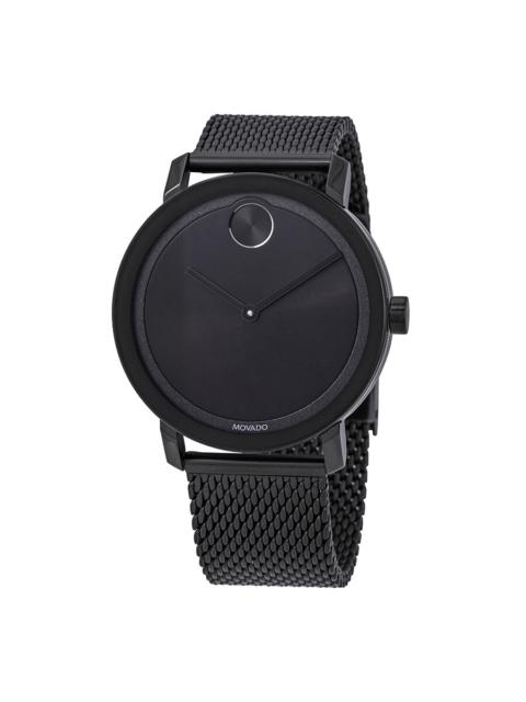 Other Designers Movado Bold Black Dial Black Ion-plated MeshMens Watch 3600562