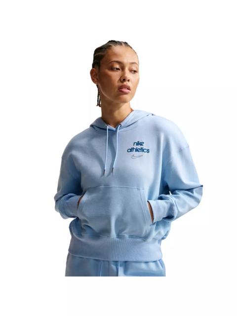 Nike Women's Sportswear Phoenix Fleece Pull-Over Hoodie -Blue