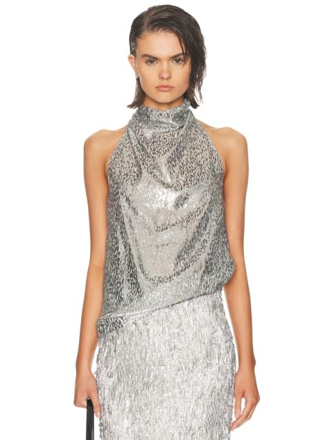 Stella McCartney Fil Coupe Alterneck Top