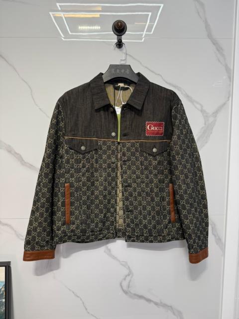 GUCCI Gucci Brown Coca-Cola Print Denim Jacket
