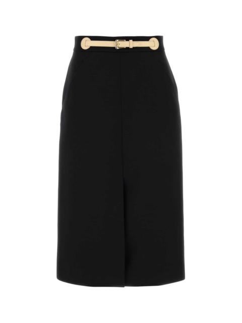 Valentino Valentino Garavani Women Black Wool Blend Skirt