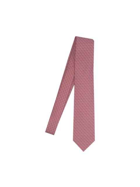 FERRAGAMO Ferragamo Men Gancini Cerchio Print Silk Tie