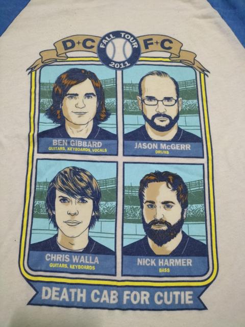 Other Designers Band Tees - Death Cab For Cute Tri Quarter T shirt indie band