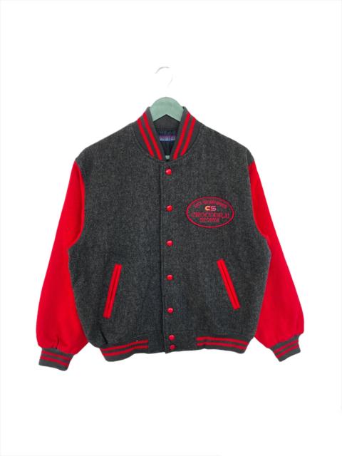 Other Designers Vintage 90s Crocodile Sports Wool Varsity Jacket