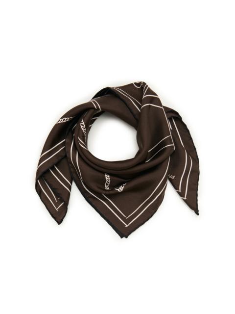 JACQUEMUS Dalmatien Silk Scarf brown