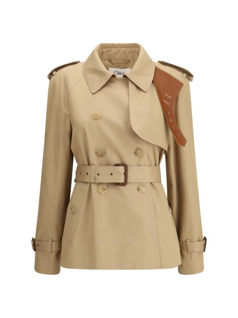 Chloé Chloé Women Short Cotton Gabardine Trench Coat