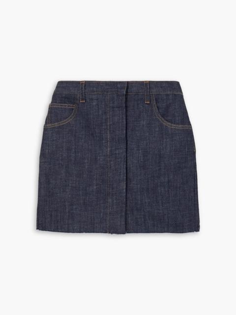 Other Designers Lutz Huelle frayed denim mini skirt