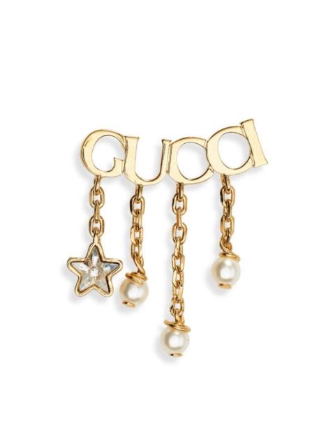 GUCCI Script Logo Stud Single Earring