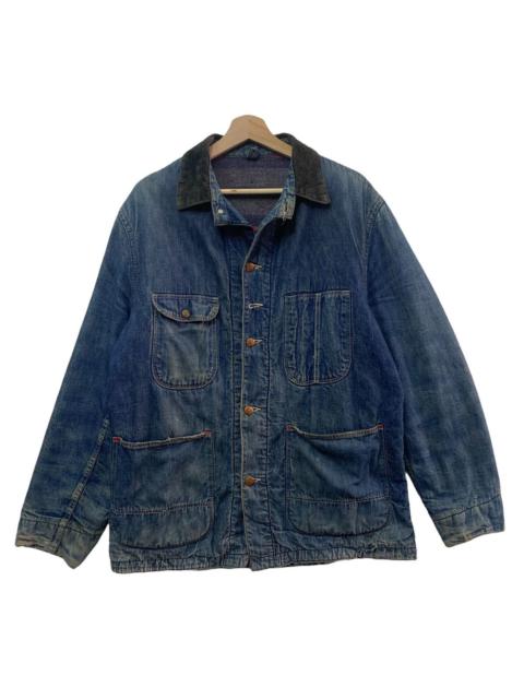 Other Designers Vintage 60s Powr House Blanket Lined Denim Chore Jacket