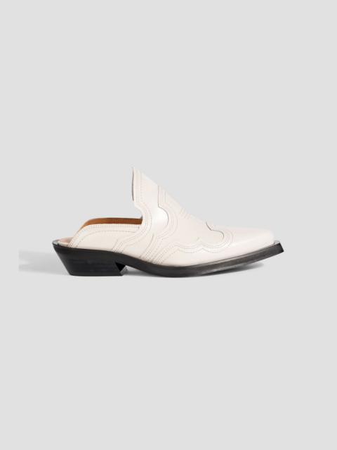 GANNI Western leather mules