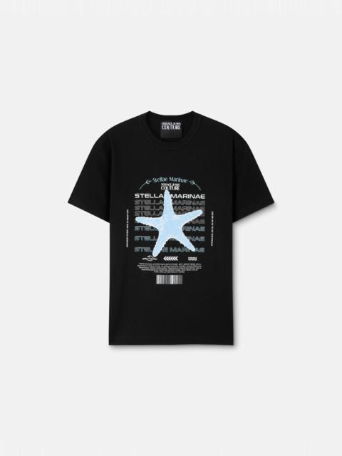 VERSACE JEANS COUTURE Printed Cotton-Jersey T-Shirt